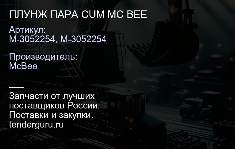 ПЛУНЖ ПАРА CUM MC BEE | купить запчасти